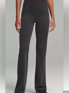 Lululemon Softstreme Ribbed Black Ribbed Flare Pants - Women sz 8